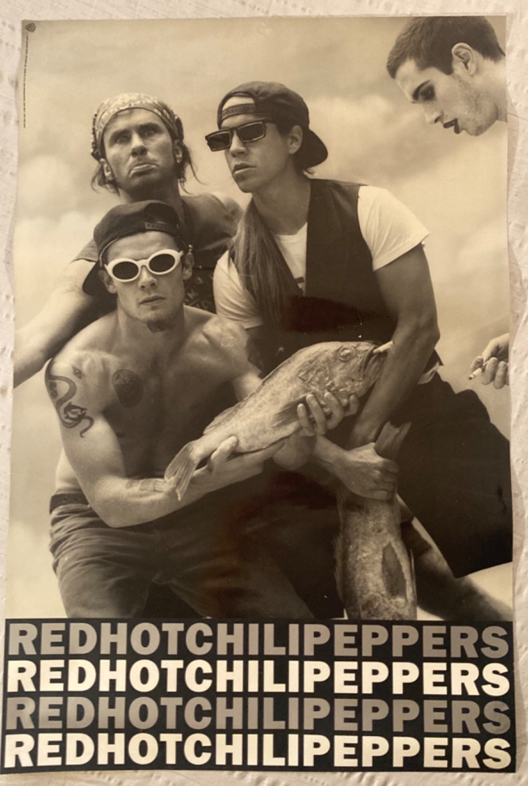 Red Hot Chili Peppers 1992 Promo Poster Silver Ink Glossy Photo RHCP A