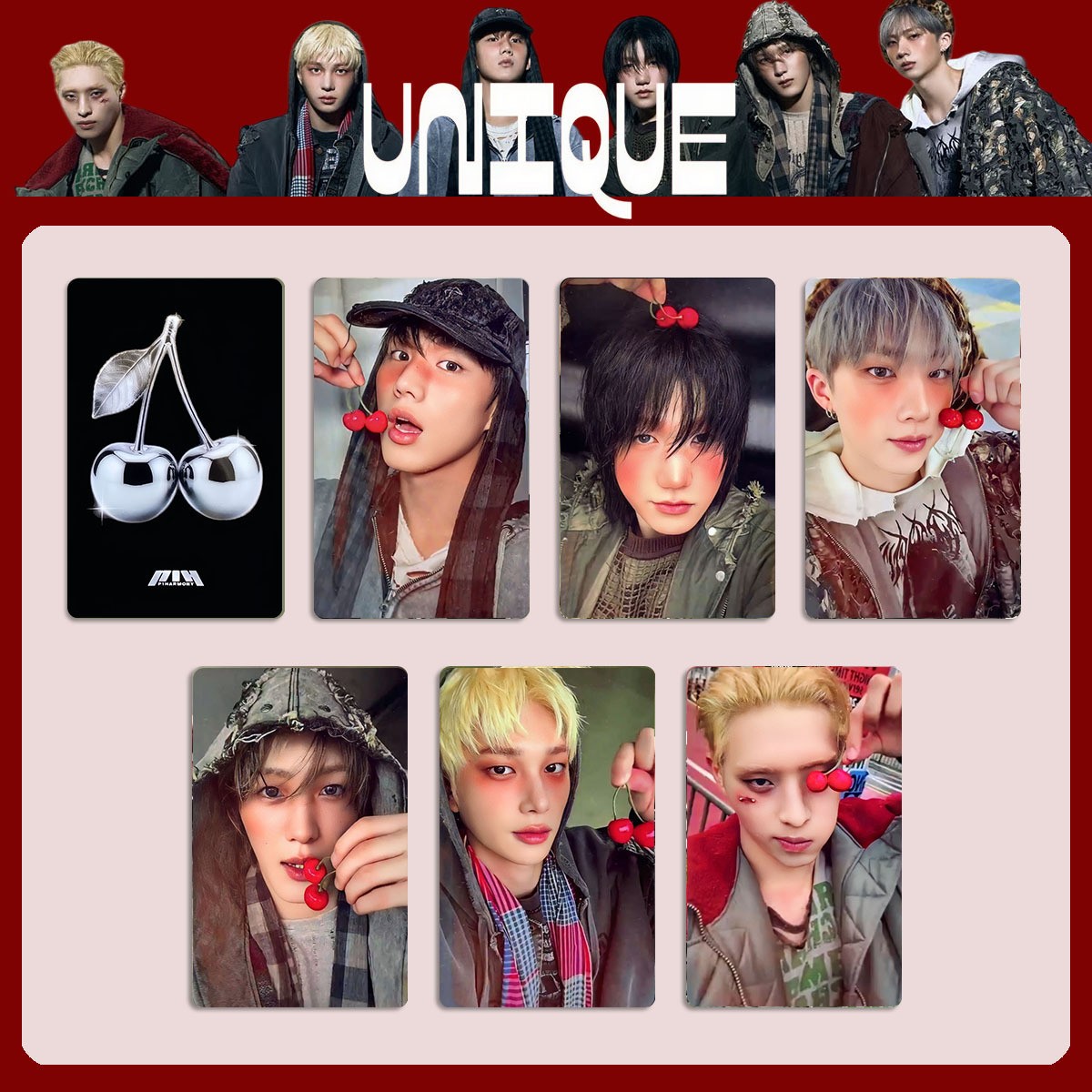6pc/set HOT P1Harmony UNIQUE KEEHO JONGSEOB SOUL JIUNG THEO Special Photocard