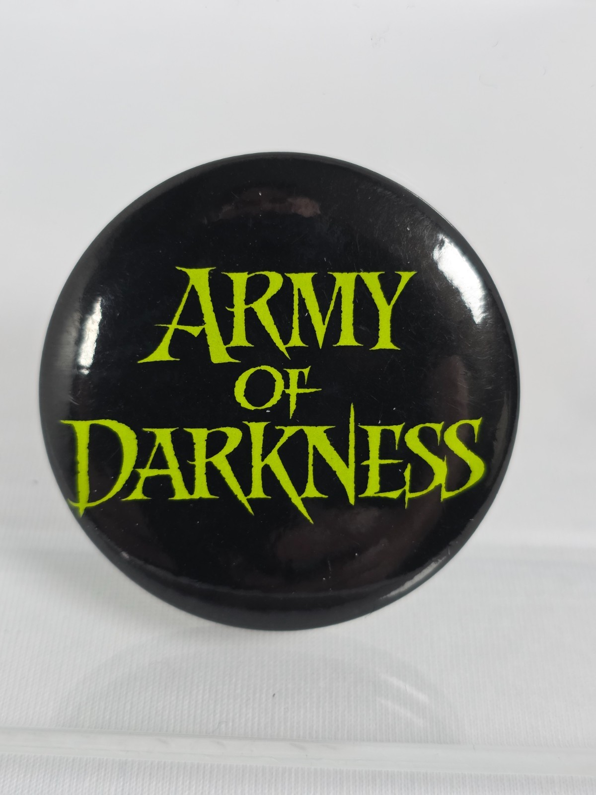 Army of Darkness Vintage movie promo Button – 1992 Sam Raimi Evil Dead Bruce