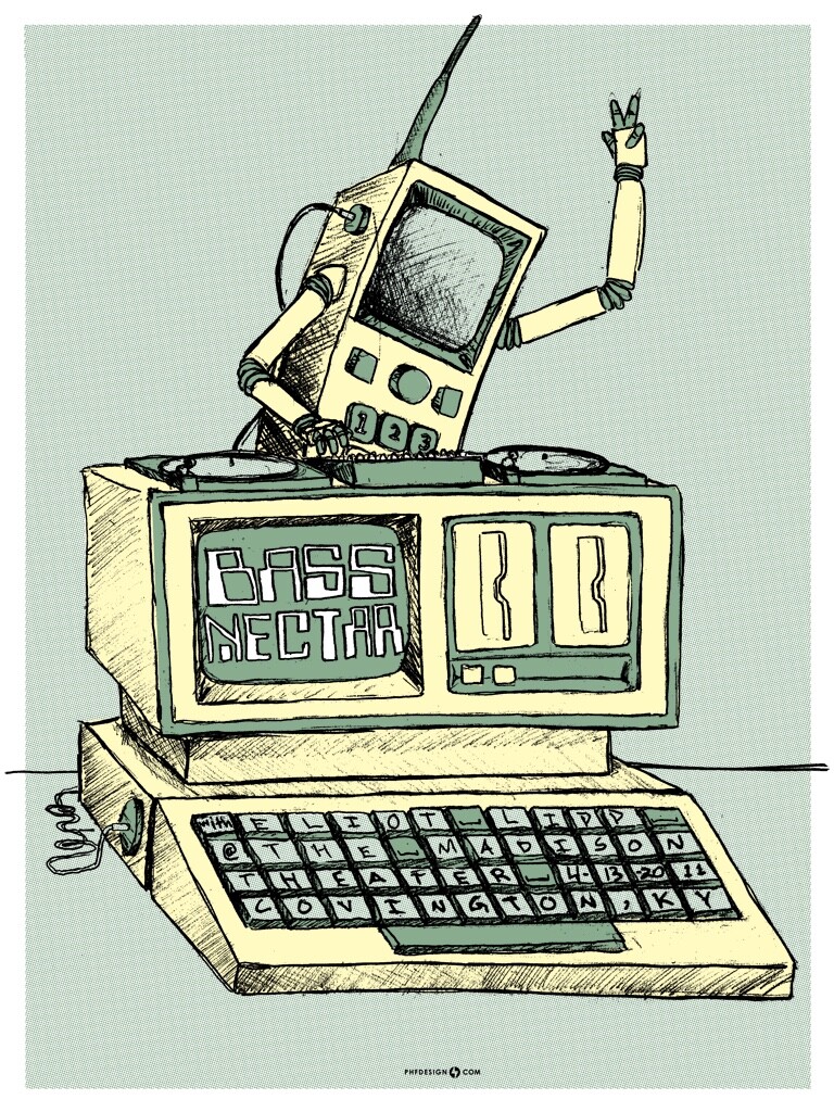 Bass Nectar April 2011 Limited Edition Gig Poster