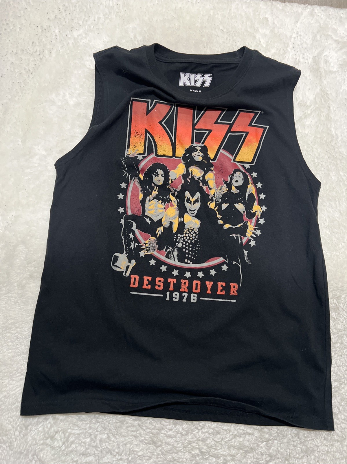Kiss Destroyer 1976 Medium Black Sleeveless Tshirt