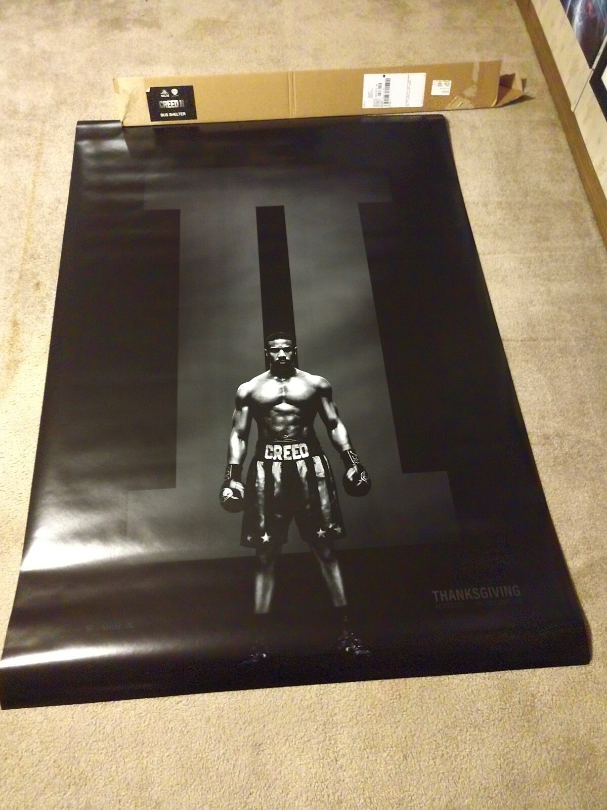 HUGE DOUBLE SIDED ORIGINAL BUS SHELTER MOVIE POSTER CREED 2 NIB