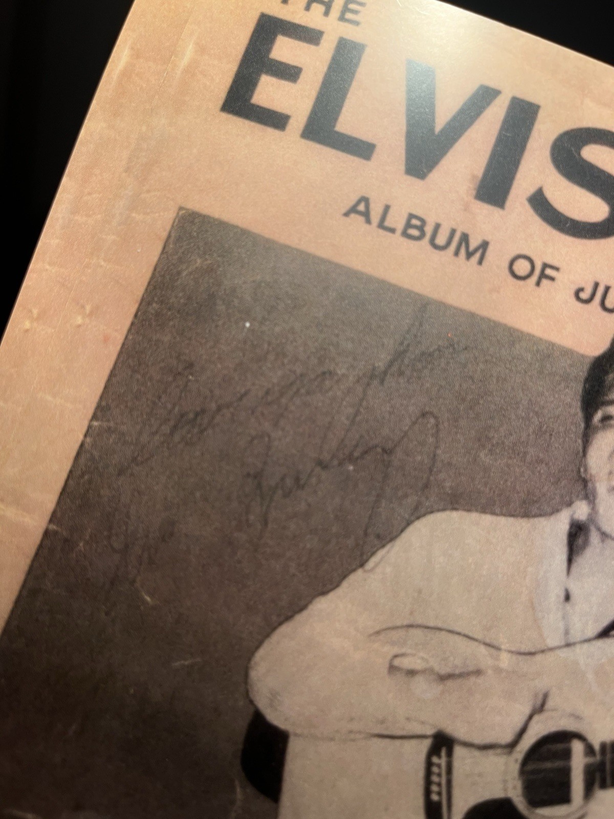 ELVIS PRESLEY AUTOGRAPHED 1955 1ST EVER CONCERT BOOK COVER REPRINT OF ORIGINAL