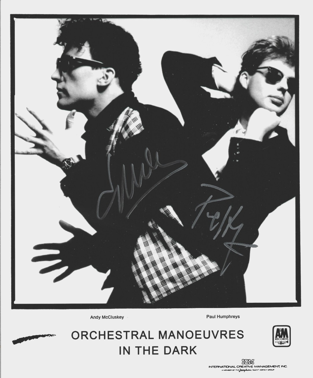 Orchestral Manoeuvres in the Dark SIGNED 8×10″ Photo #2 COA Autographed OMD