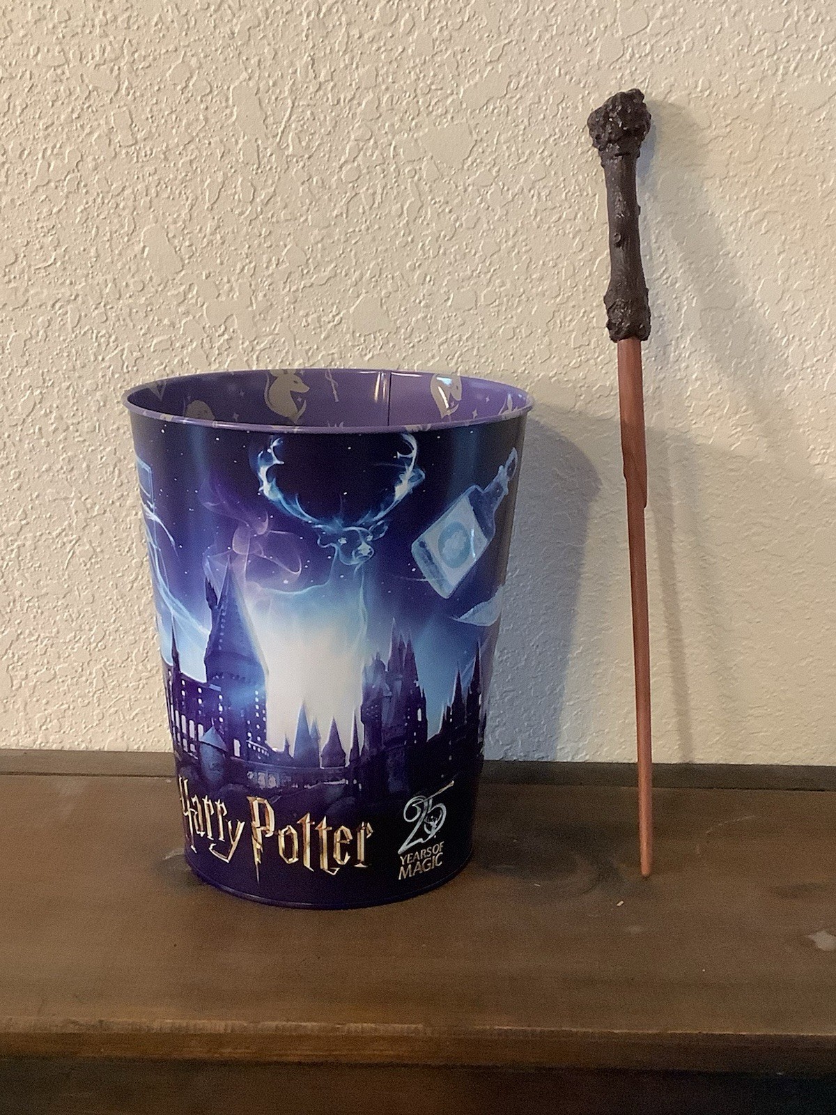 Harry Potter 25th Anniversary 2026 Popcorn Bucket with Wand Brand New In Hand!