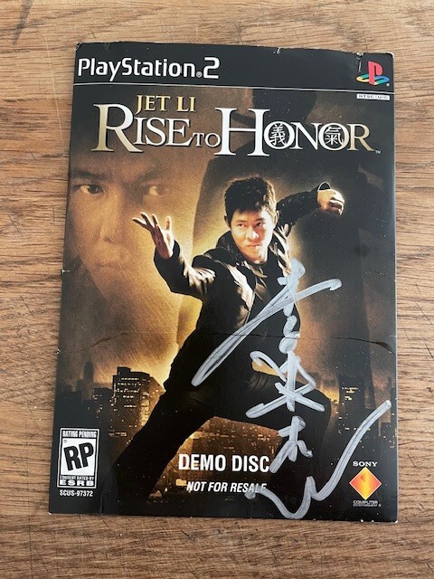 Jet Li Authentic Autograph *RARE* Rise to Honor Sony PlayStation Game