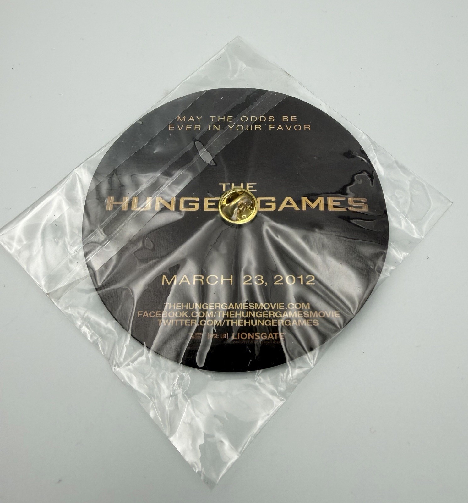 The Hunger Games 2012 Promo Pin May The Odds Be In You Favor SDCC RARE