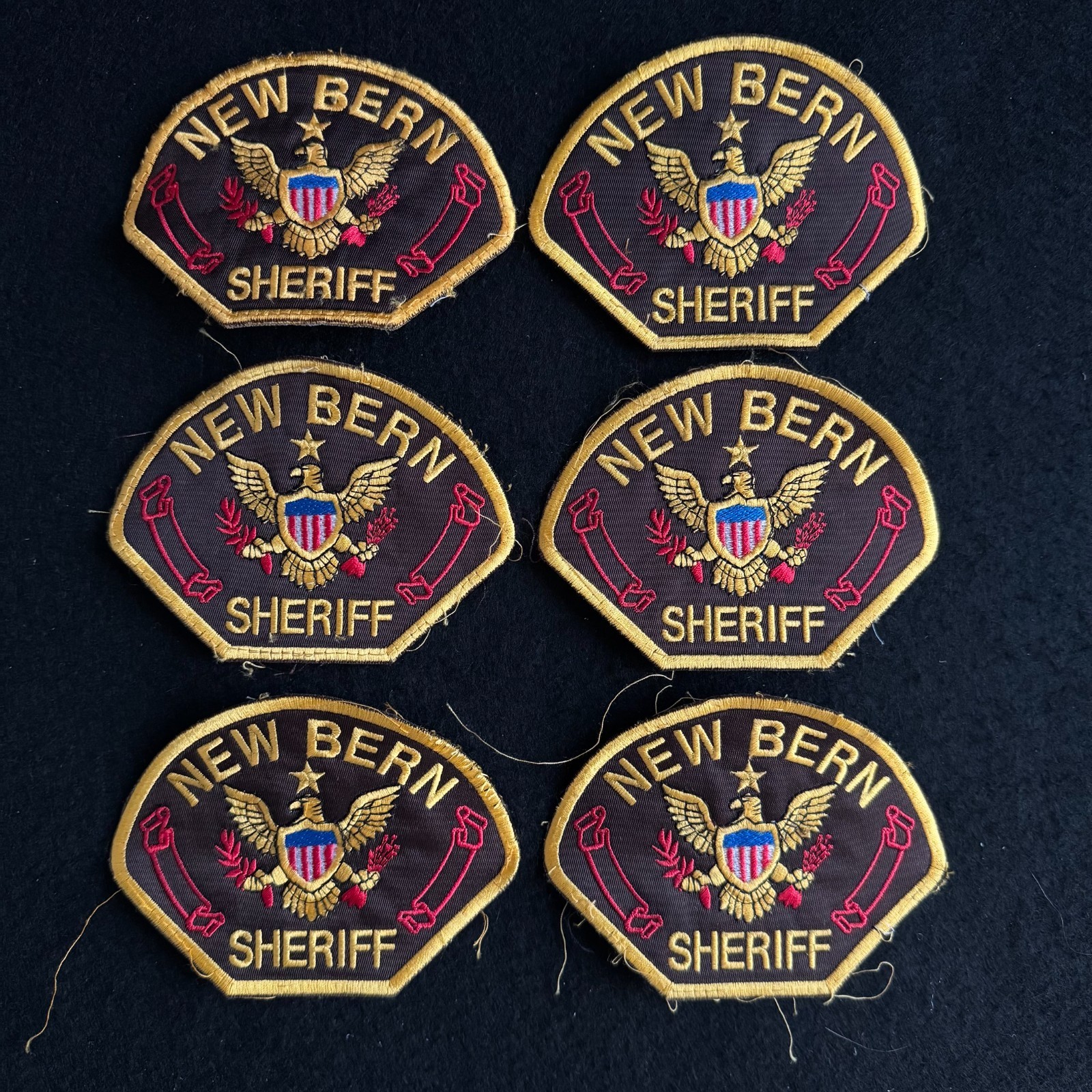 JERICHO Show-Used Jericho & New Bern Sheriff Patch Pair Set • JR06