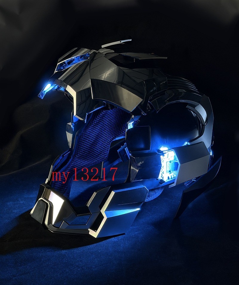 Iron Man Silver MK17 LED Light Up Helmet Wearable Mask Cosplay Performance Gift