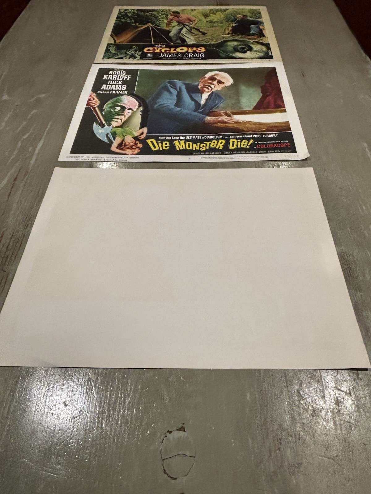 Original Lobby card lot of 3 Cult. Die Monster Die, X The Man with…,The Cyclops
