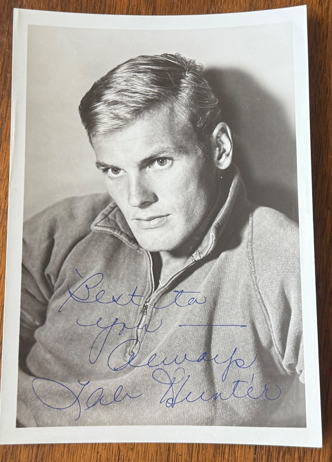Tab Hunter Signed Photograph 5″ x 7″ Glossy Black and White LS