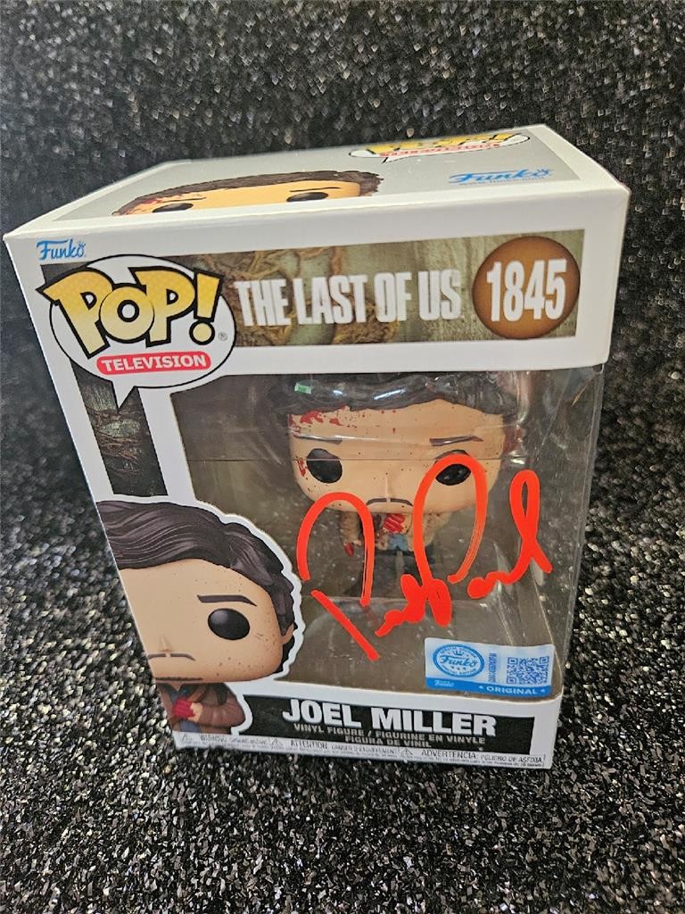 PEDRO PASCAL HAND SIGNED AUTOGRAPHED FUNKO POP THE LAST OF US JOEL MILLER W/ COA