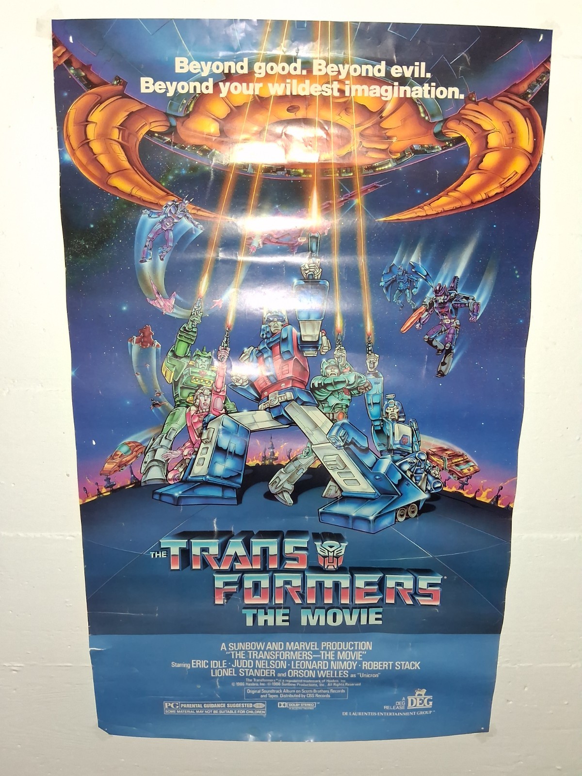 Transformers The Movie 1986 original movie poster 22″ x 36″