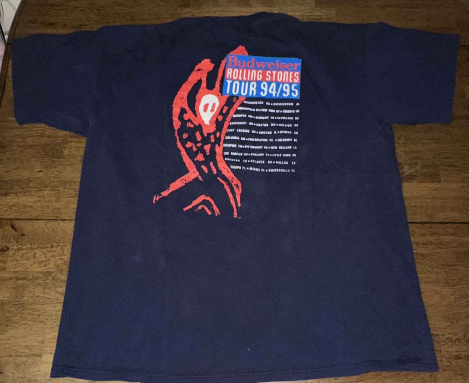 Brockum Rolling Stones Voodoo Lounge Tour Size XL Vintage 94/95 Cotton T-Shirt