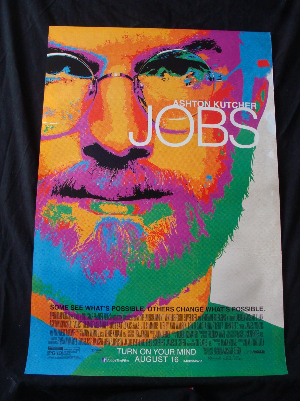 Steve JOBS bio movie poster ASHTON KUTCHER Original DS 27×40 One sheet