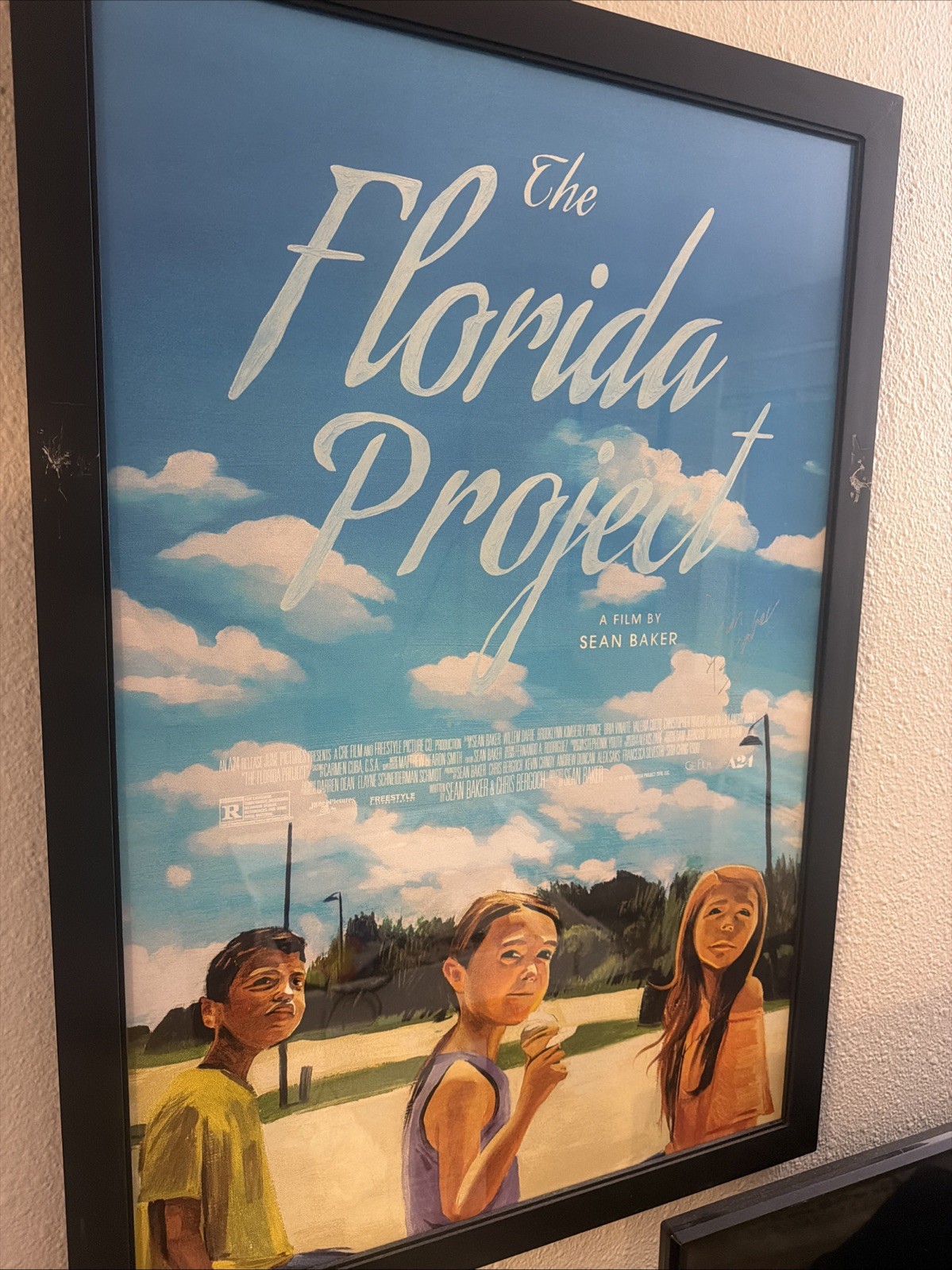 THE FLORIDA PROJECT MOVIE POSTER SIGNED BY SEAN BAKER 1/50 SAM MCKINNIS A24 SHOP
