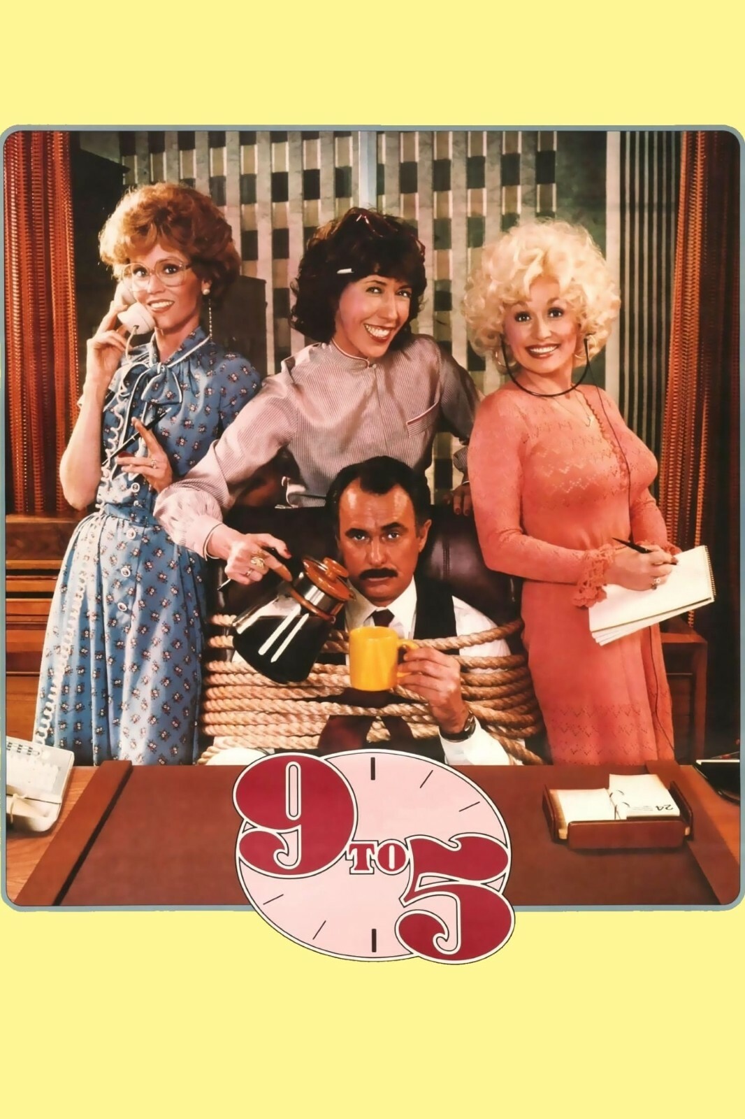1980 9 to 5 Movie Poster Print Dolly Parton Jane Fonda Nine to Five Doralee 🍿