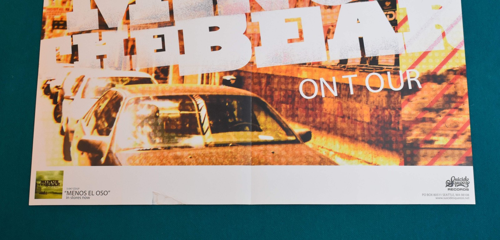 Minus The Bear Tour Poster, ‘Menos El Oso’ Album, Suicide Squeeze Records