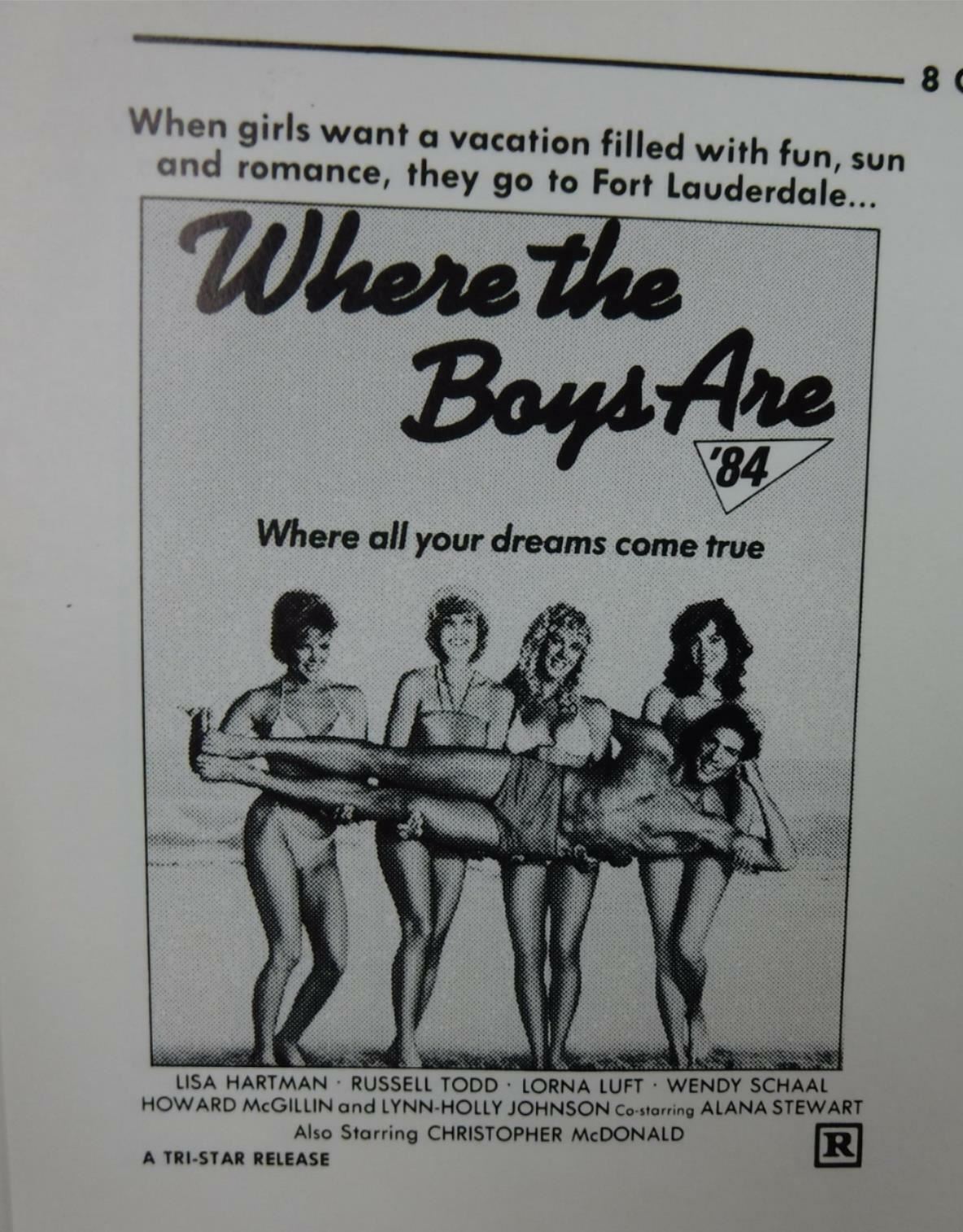 WHERE THE BOYS ARE Movie Mini Ad Sheet Vintage Advertising Poster Film