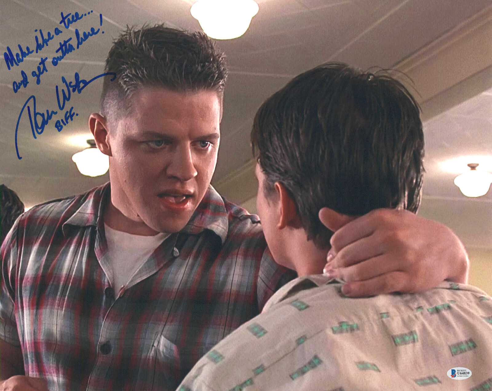 TOM WILSON SIGNED AUTOGRAPH BACK TO THE FUTURE 16X20 BECKETT BAS