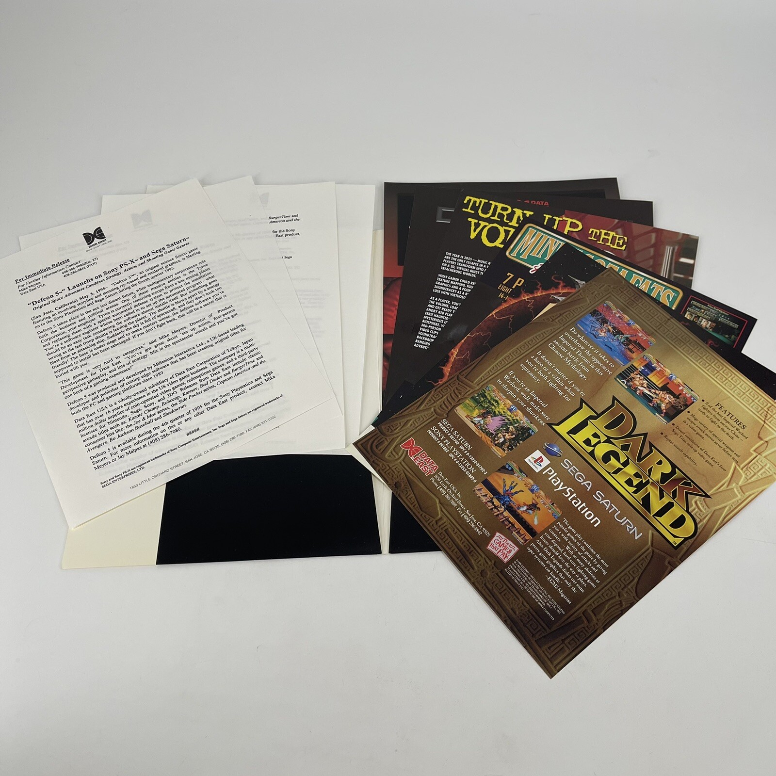 Data East Inc DEFCON 5 Summer CES 1995 Press Media Promo Release Kit