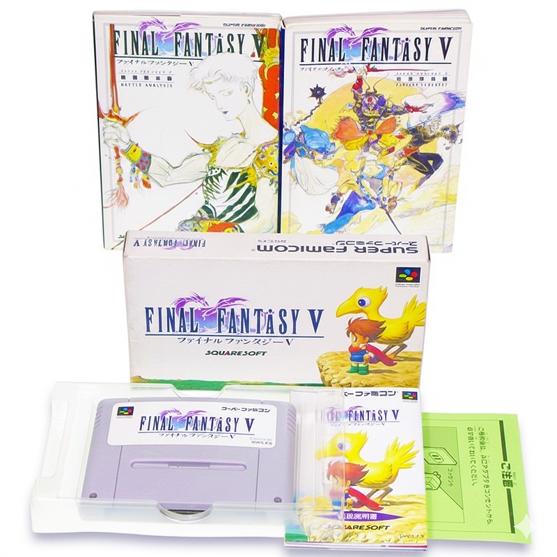 FINAL FANTASY V + 2Books Nintendo Super Famicom SFC Japan Import NTSC-J Complete