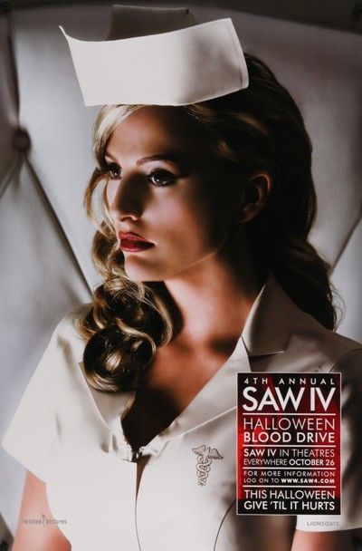 SAW 4 -orig 27×40 Movie Poster – rare Advance BLOOD DRIVE style “B” – Sexy Nurse