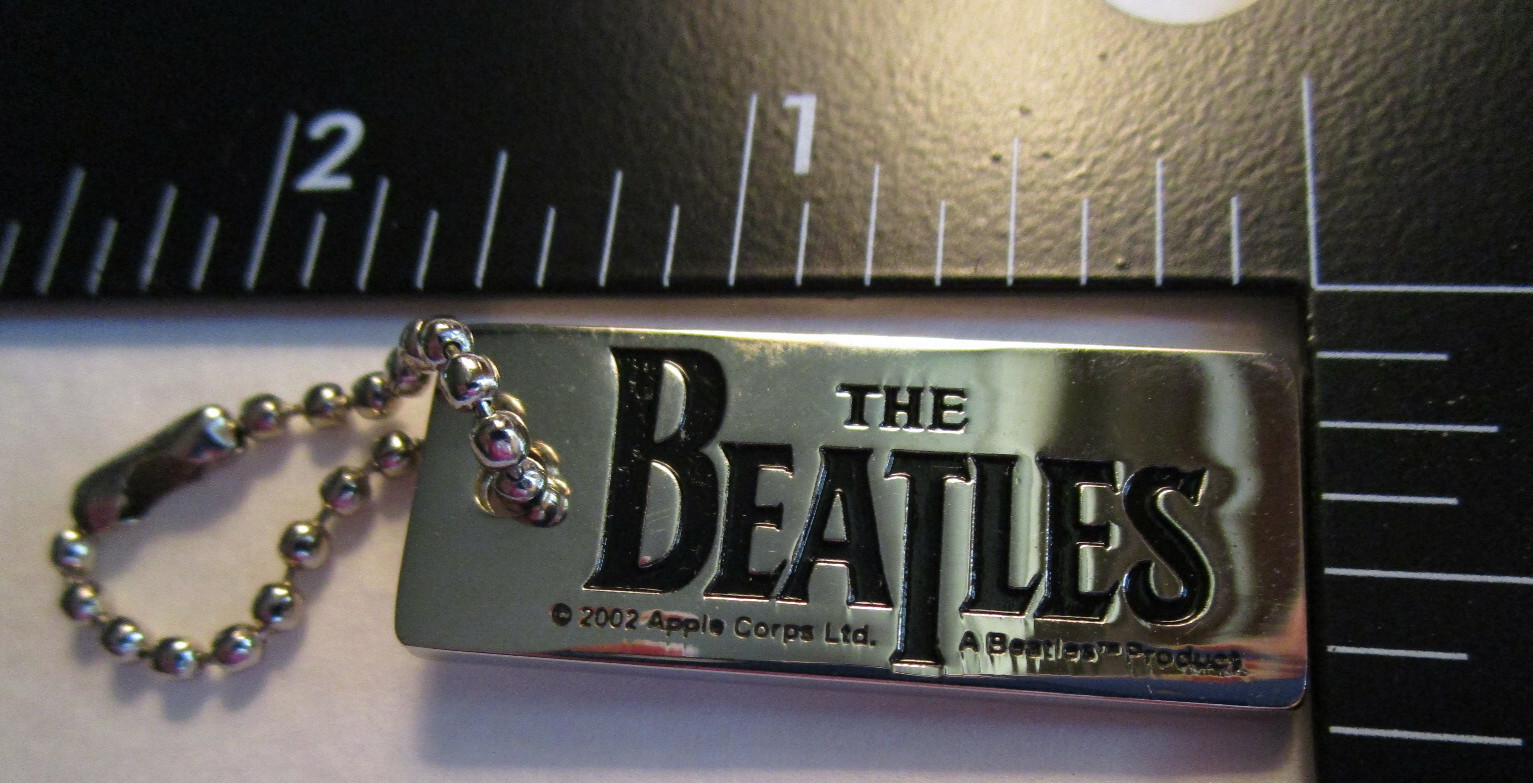 New BEATLES Metal Key Fob dated 2002 & CD DVD Storage Case Original RETRO STOCK