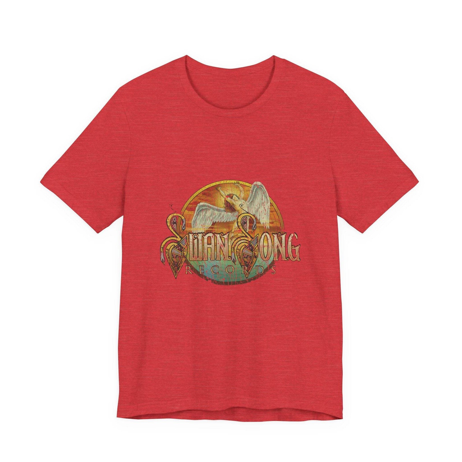 Vintage Swan Song Records Label Logo Unisex Jersey Short Sleeve T-Shirt