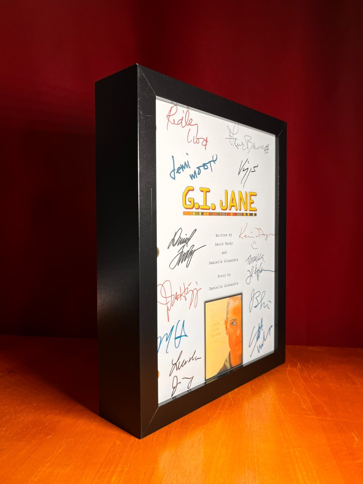 G.I. Jane Script Signed- Autograph Reprints- Demi Moore- Military