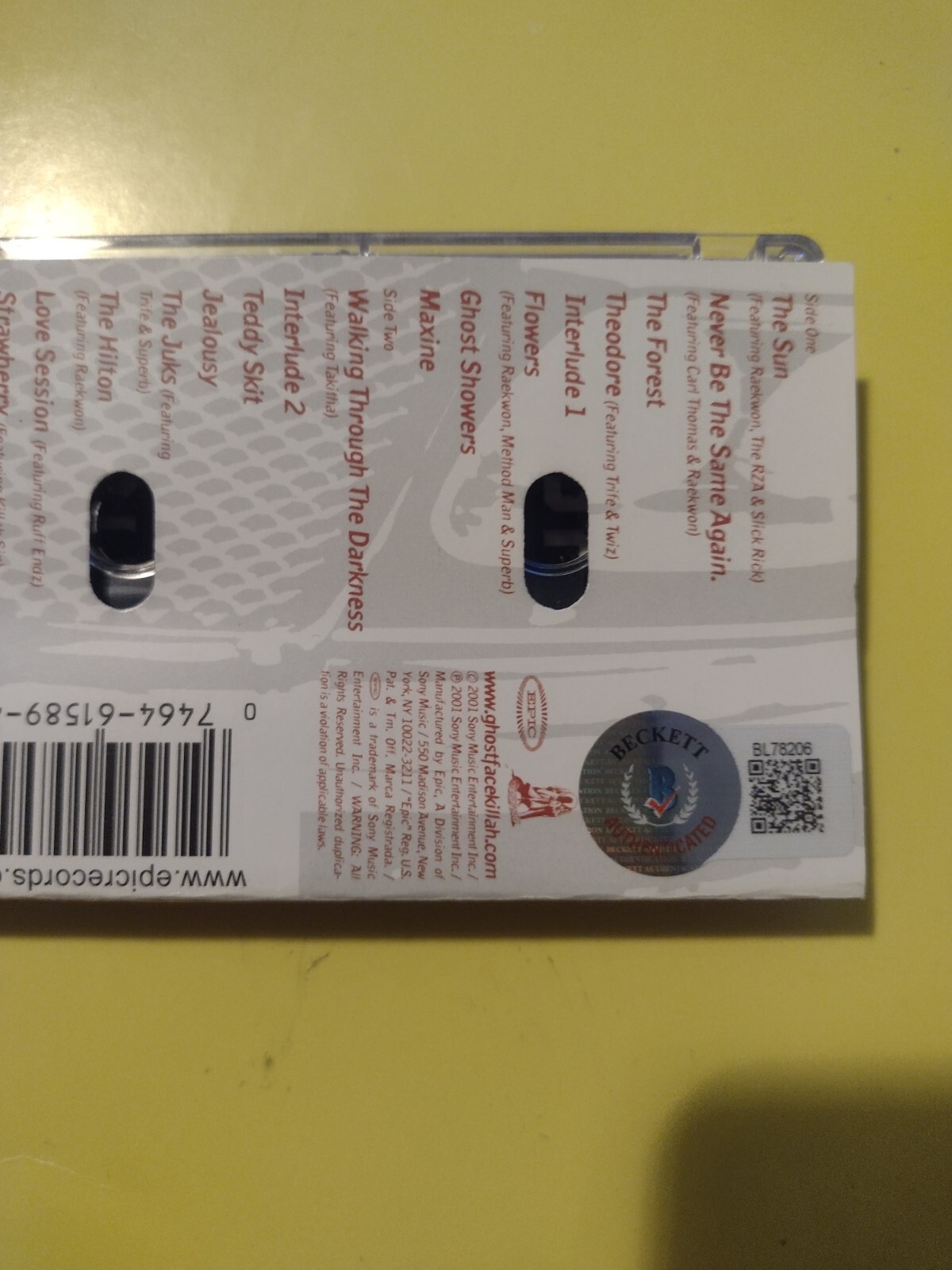 Ghostface Killah Bulletproof Wallets Cassette. *AUTOGRAPHED BY RAEKWON *Beckett