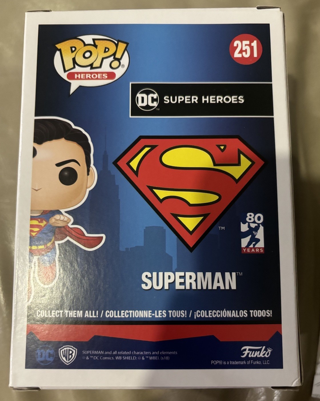 Superman Funko Pop Signed By David Corenswet W/JSA Authentication Clark Kent