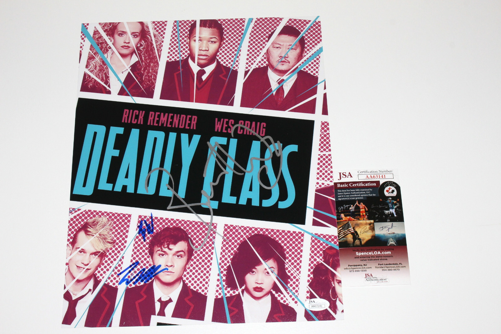 BENEDICT WONG WADSWORTH JAMES CAST SIGNED DEADLY CLASS 11×14 POSTER PHOTO JSA X3