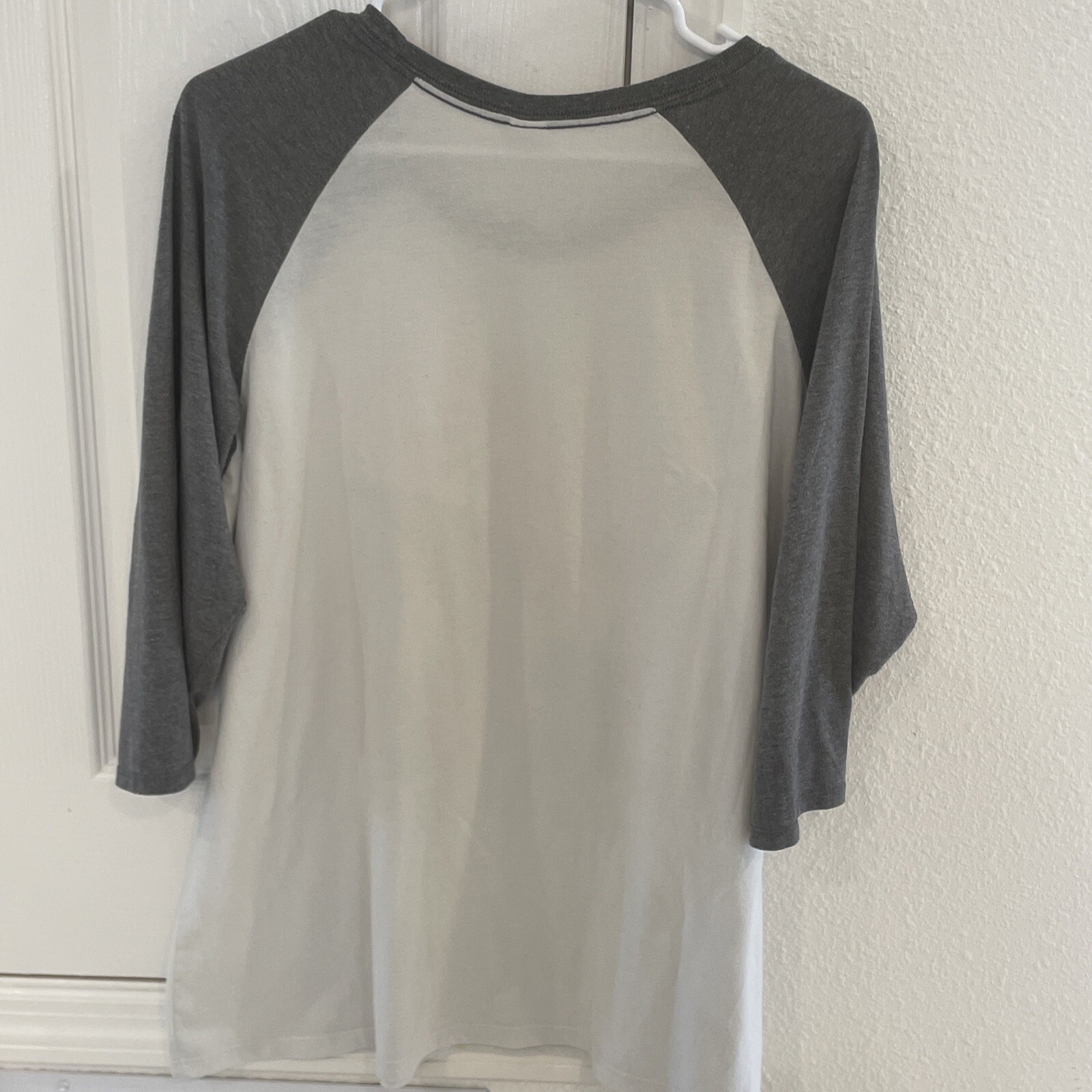 Budweiser Shirt 3XL GRAY Unisex Graphic Crew Neck 3/4 Sleeve Raglan Stretch