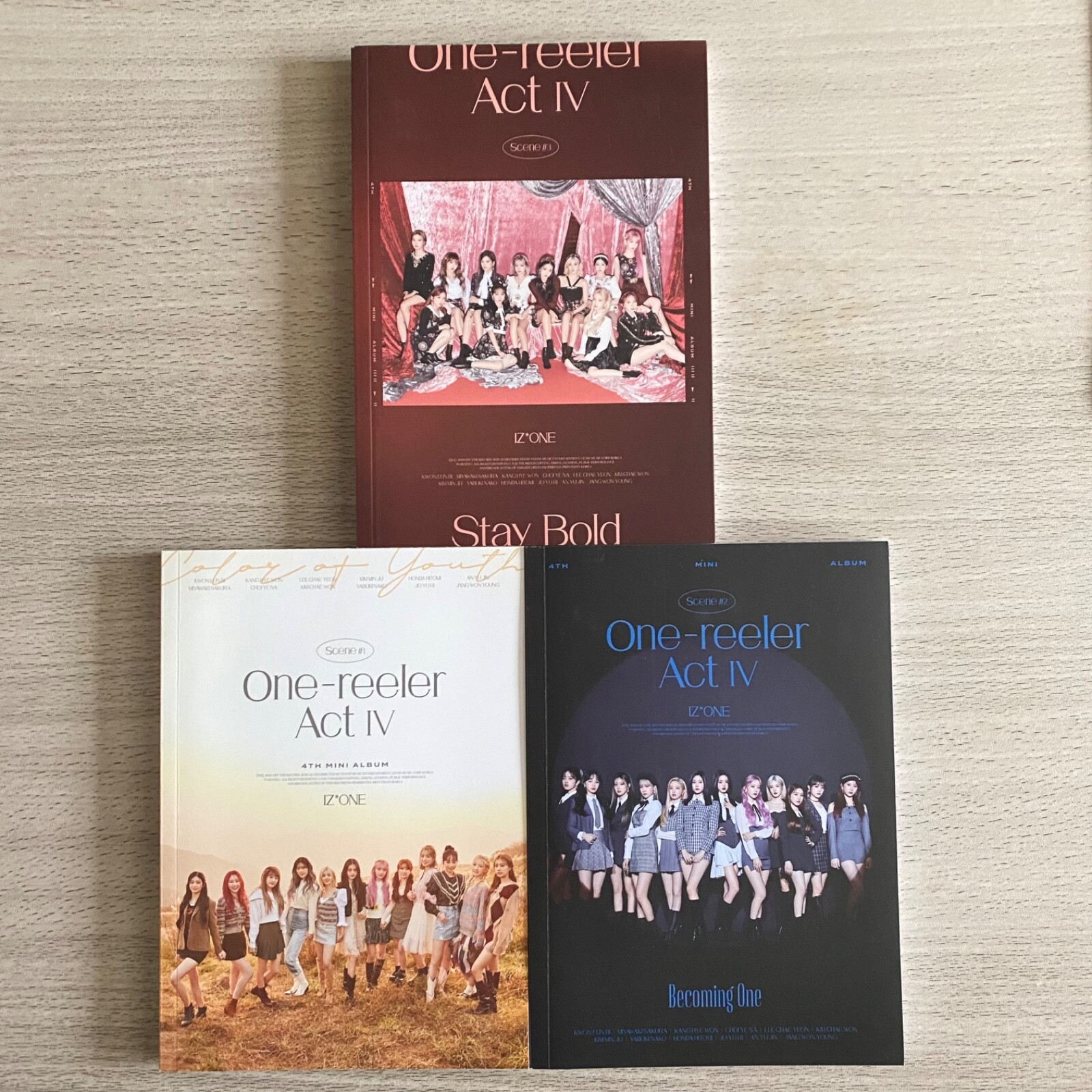 iz*one 4th mini album One-reeler Act IV 3ver. set + yena Photo card + Post card