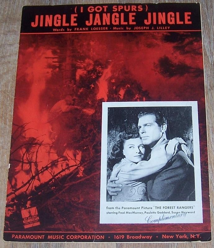 Fred MacMurray Lonesome Pine Champagne Waltz Forest Lot Three Movie Sheet Music
