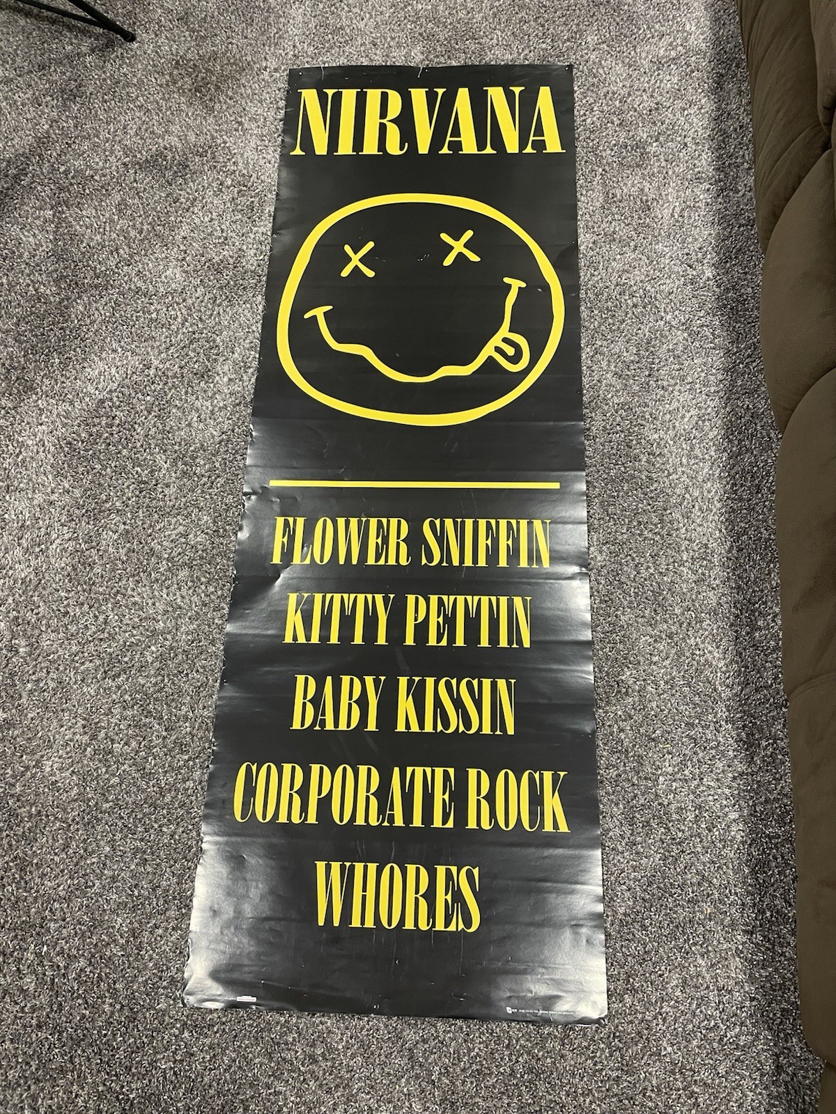 Nirvana Smiley Face Door Poster Banner