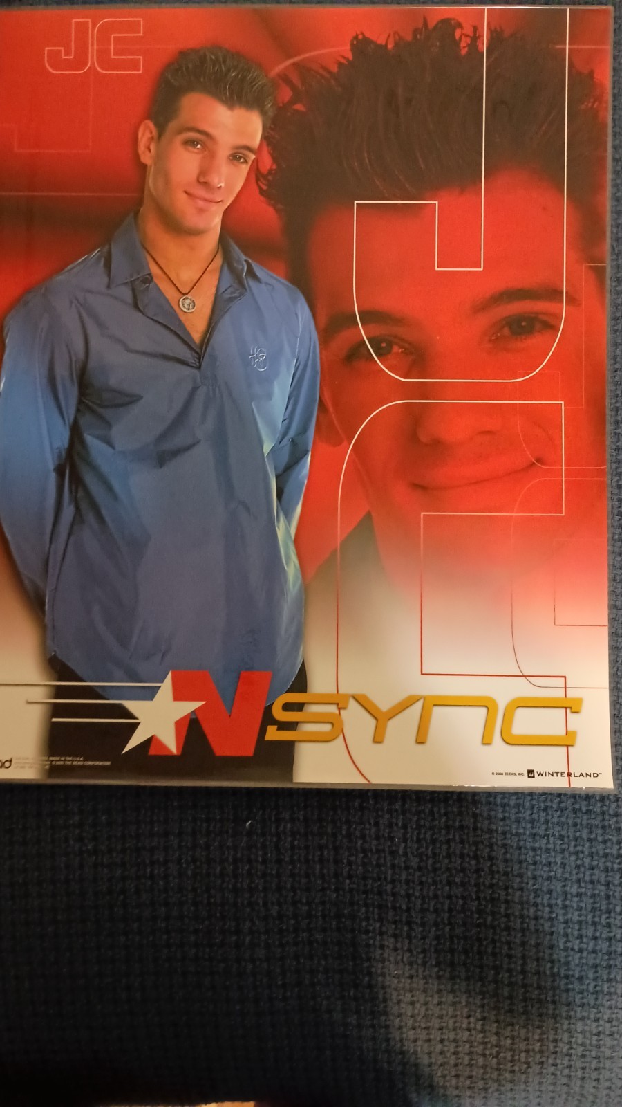 JC Chasez ’NSYNC Vintage Mead/Winterland Poster – Large 15×19 – Blue Shirt Full