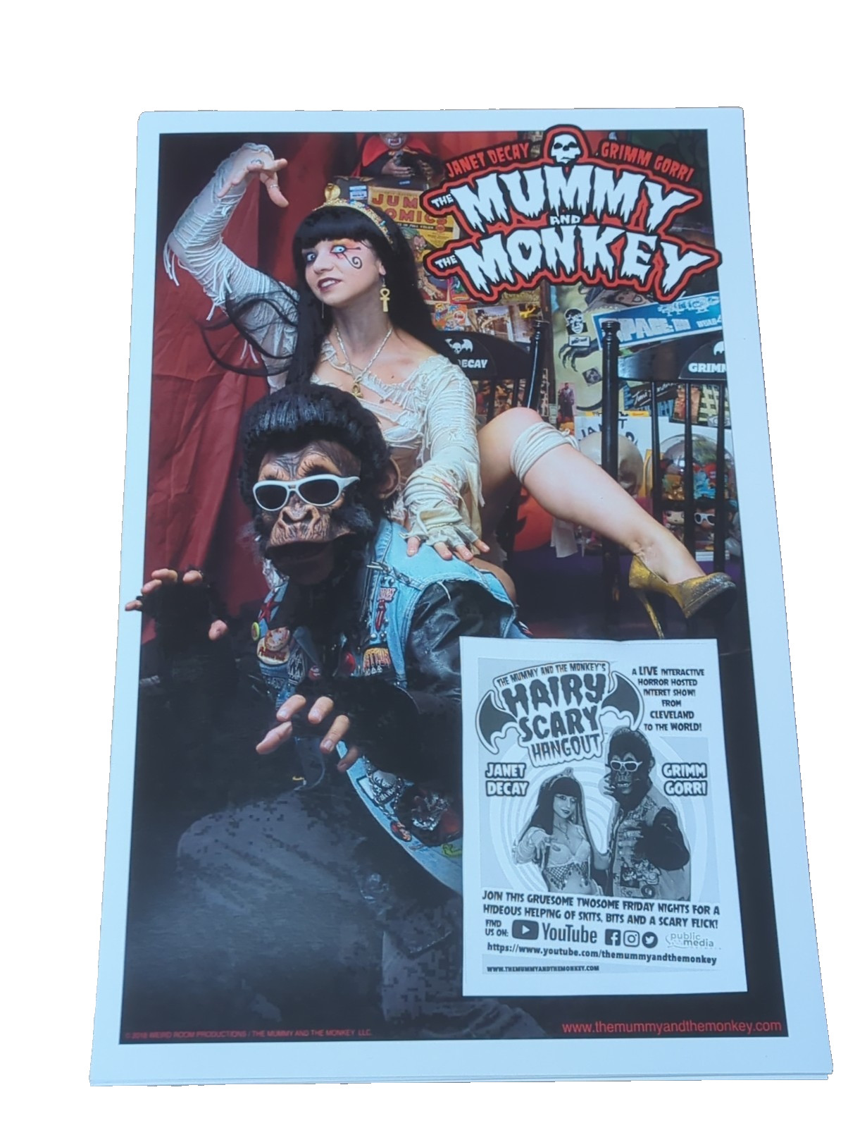 The Mummy And The Monkey, 11×17 Posters We Can Autograph, Horror Hosts