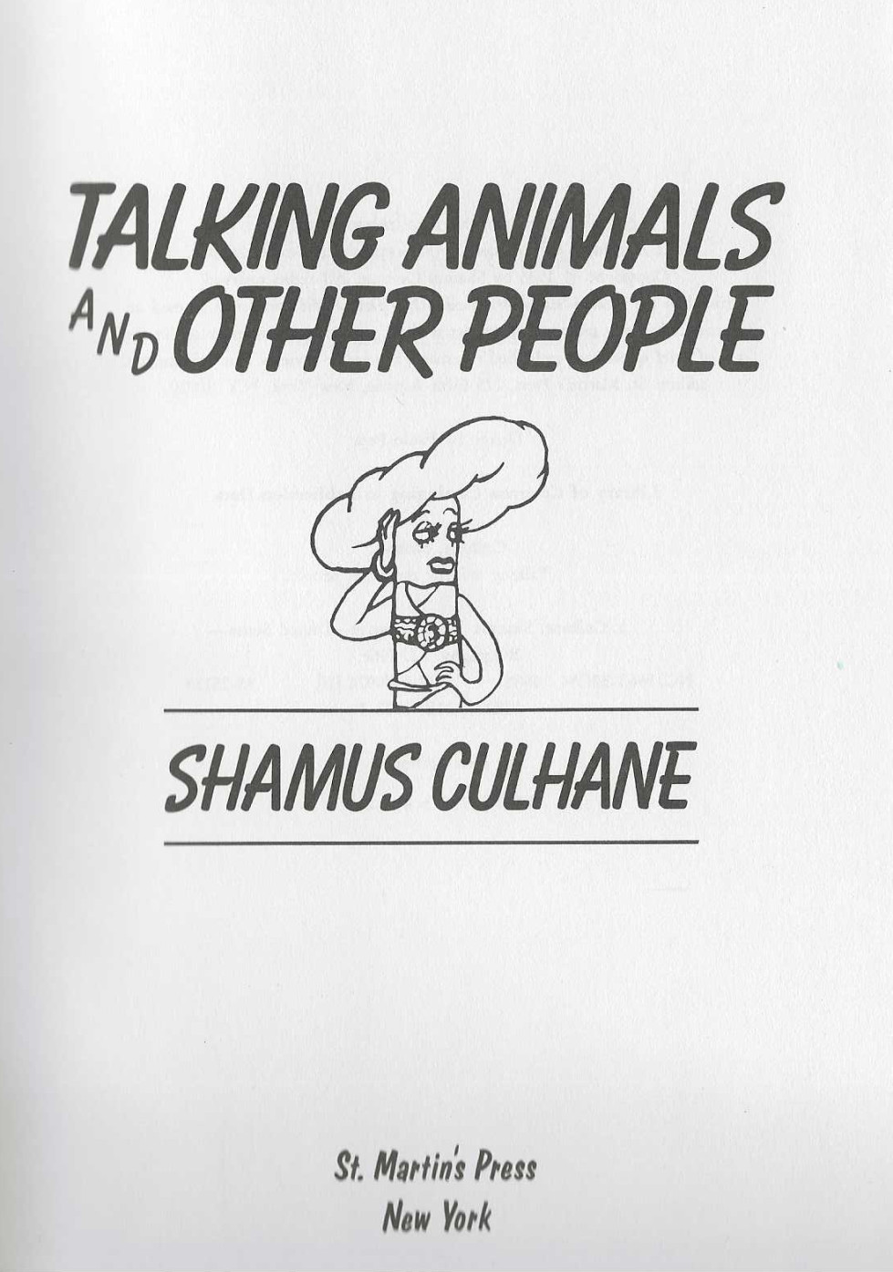 Shamus Culhane signed 1986 Talking Animals Other People HC/DJ Old Film Animator