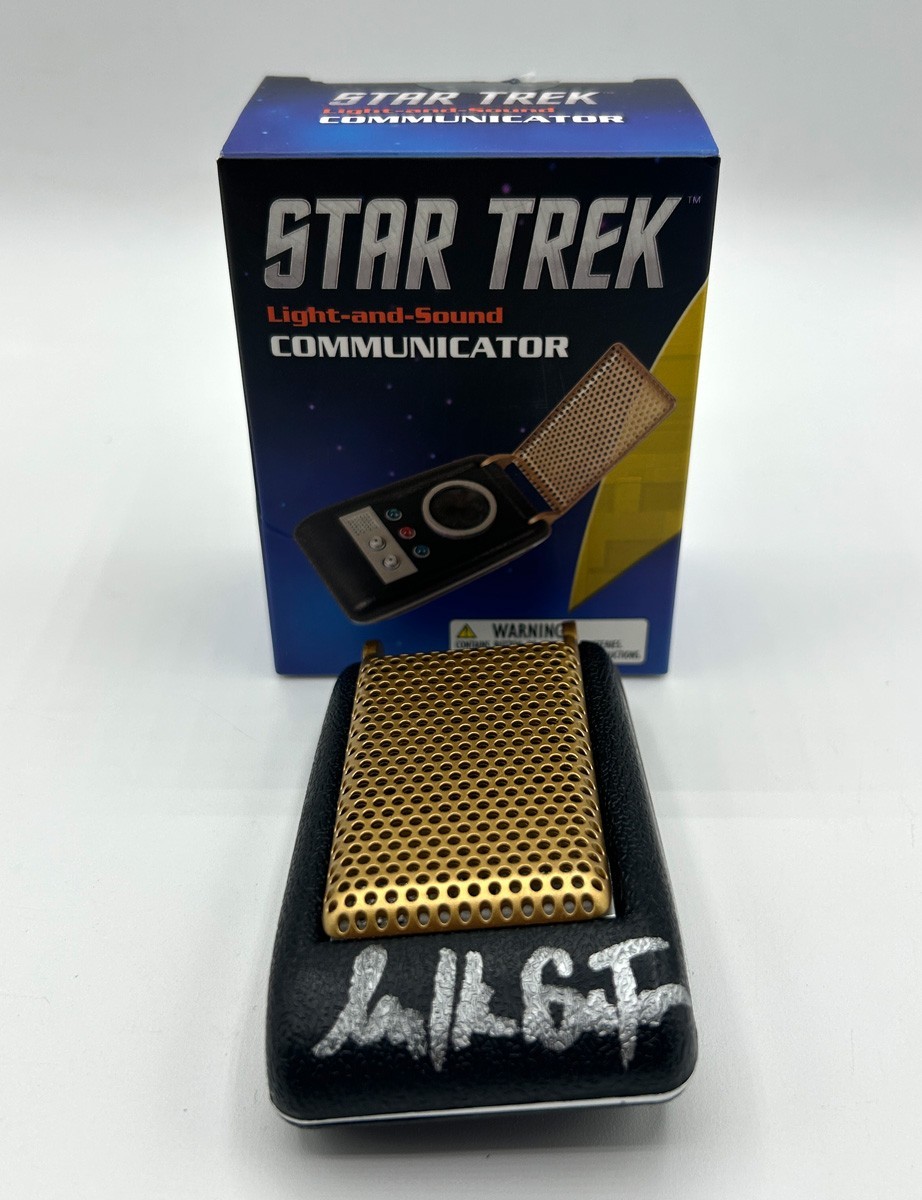 WILLIAM SHATNER Cap Kirk Signed Star Trek Classic Communicator – COA & PICTURES