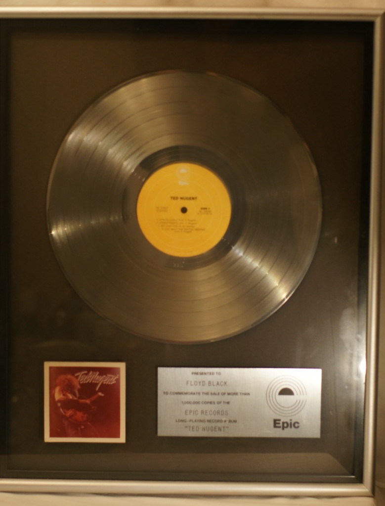 Ted Nugent-Epic Award, To Commemorate 1,000,000 “Ted Nugent” albums sold.