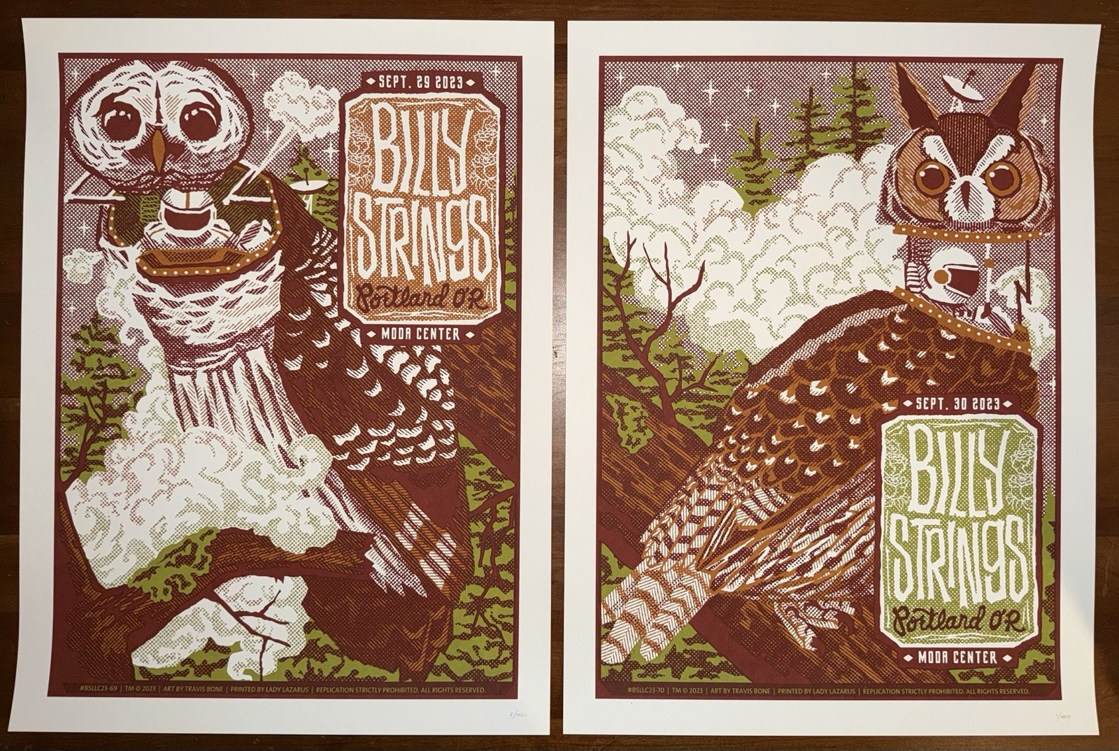 Billy Strings Poster Set 9/29 9/30 Moda Center Portland Oregon Furturtle 2023