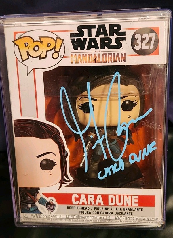 Gina Carano The Mandalorian Cara Dune signed autographed Funko pop. JSA Cert.
