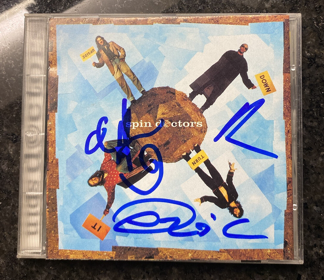 SPIN DOCTORS SIGNED AUTOGRAPHED TURN IT UPSIDE DOWN CD! CHRIS BARRON + 2!