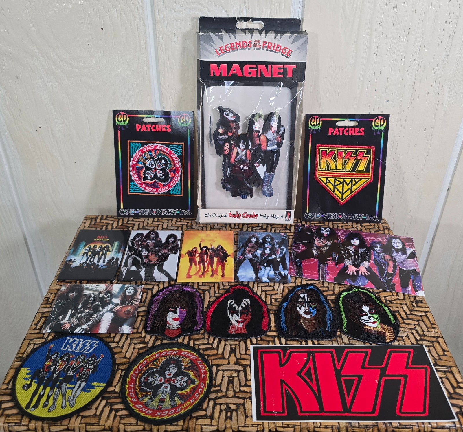 KISS Rock’N’Roll Vintage Patches, Magnets, Sticker, Postcard Lot-16