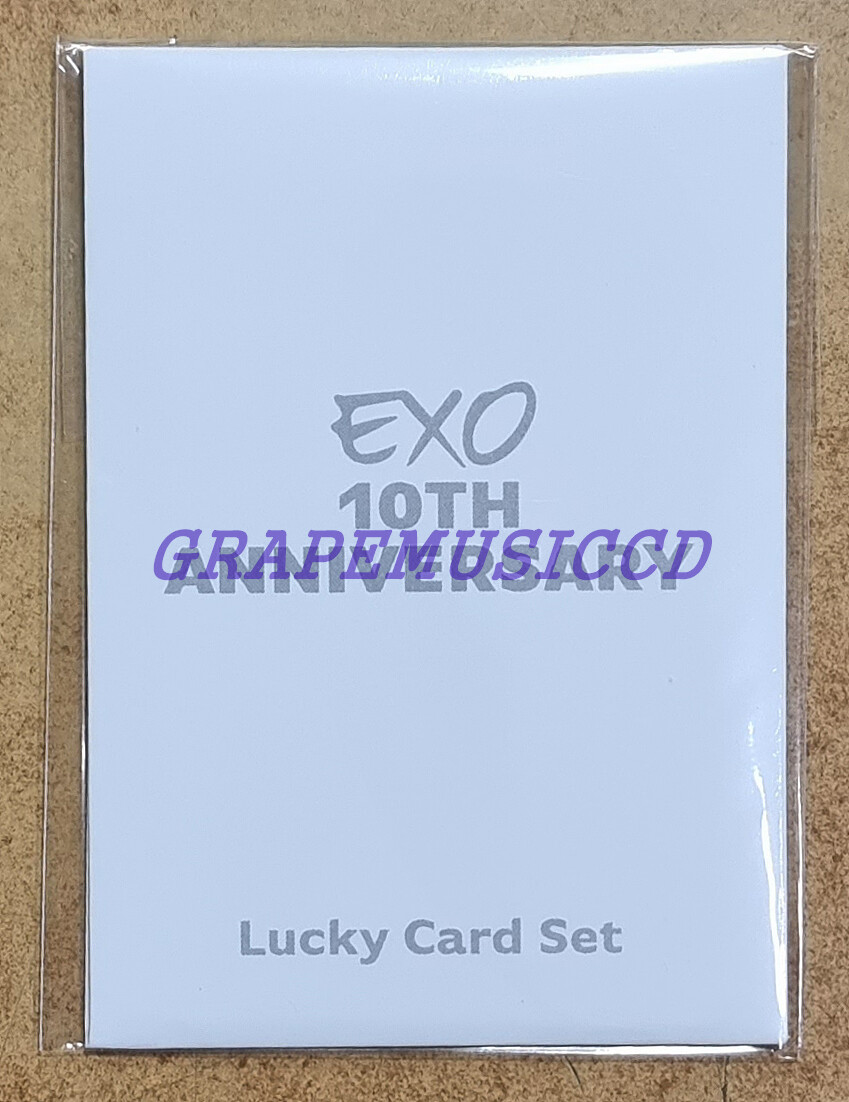 EXO 10th Anniversary OFFICIAL MD GOODS Lucky Card Set + PHOTOCARD SEALED