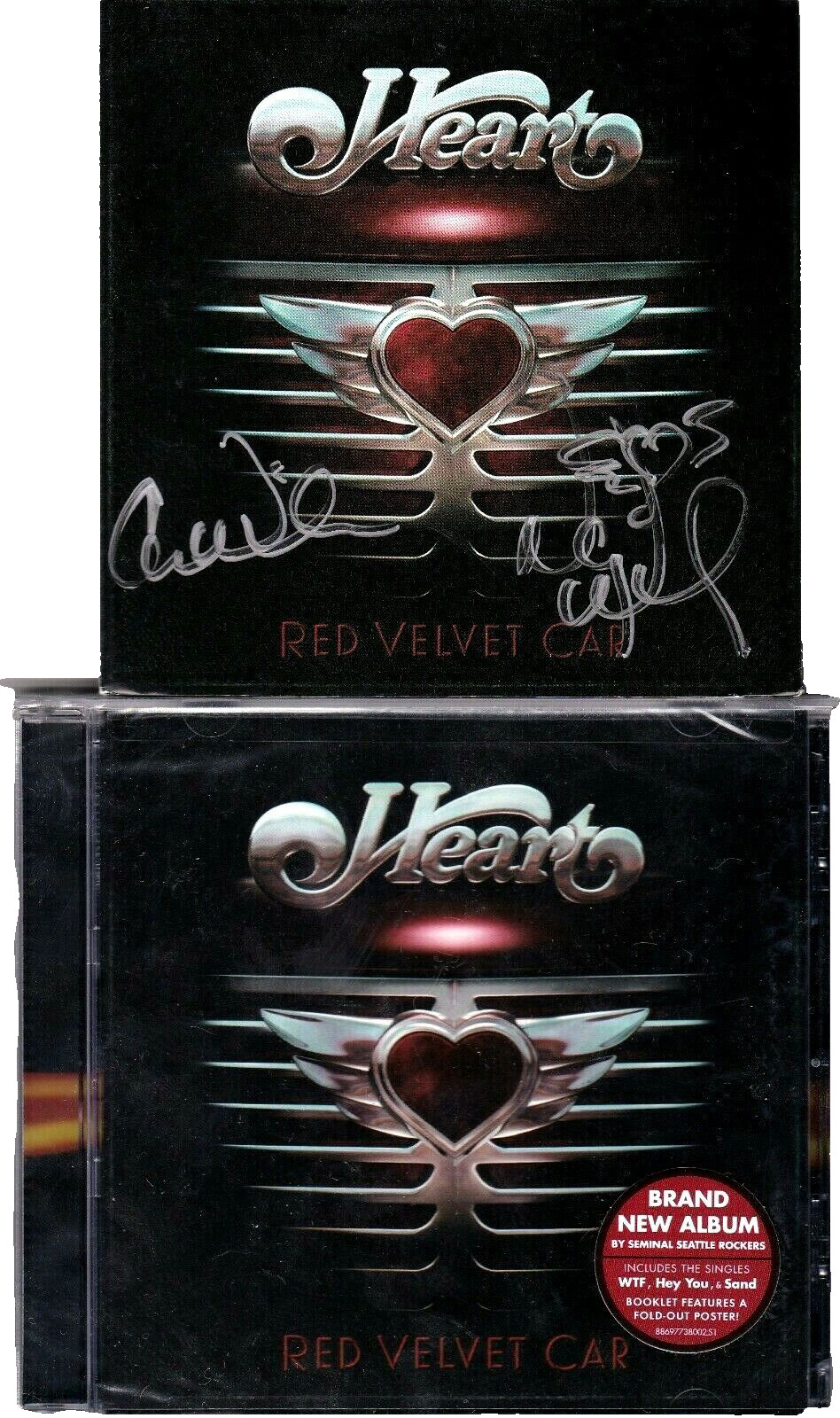 Music Legends HEART Ann & Nancy Wilson AUTOGRAPHED auto signed Red Velvet Car CD