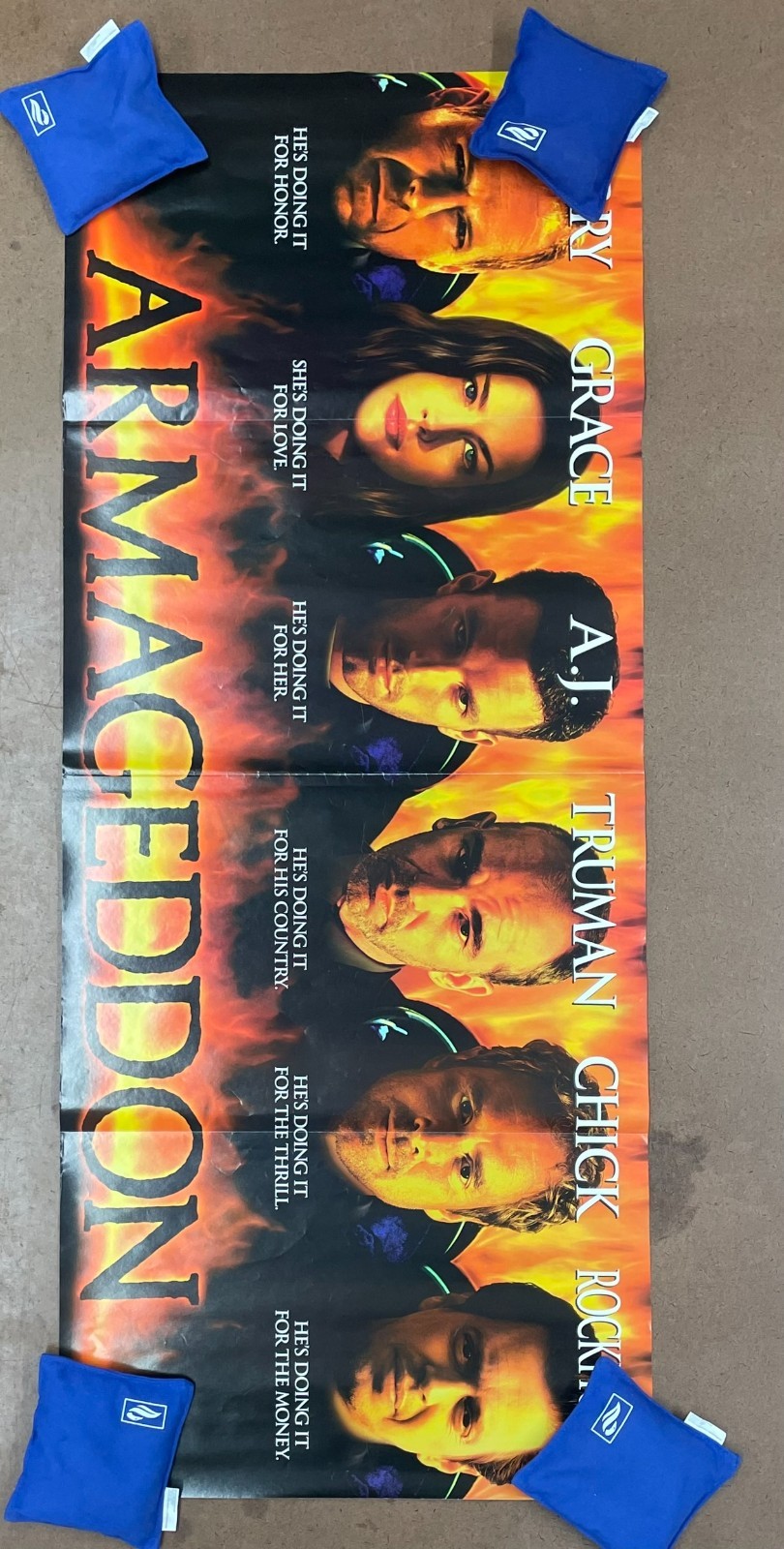 Armageddon 1998 Movie Poster 21×51 Bruce Willis