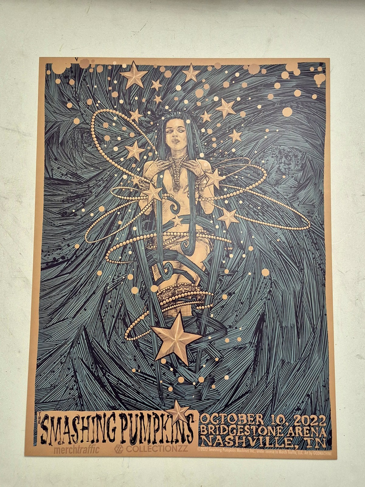 Smashing Pumpkins Poster NASHVILLE, TN OFFICIAL AP Print 2022 Bridgestone